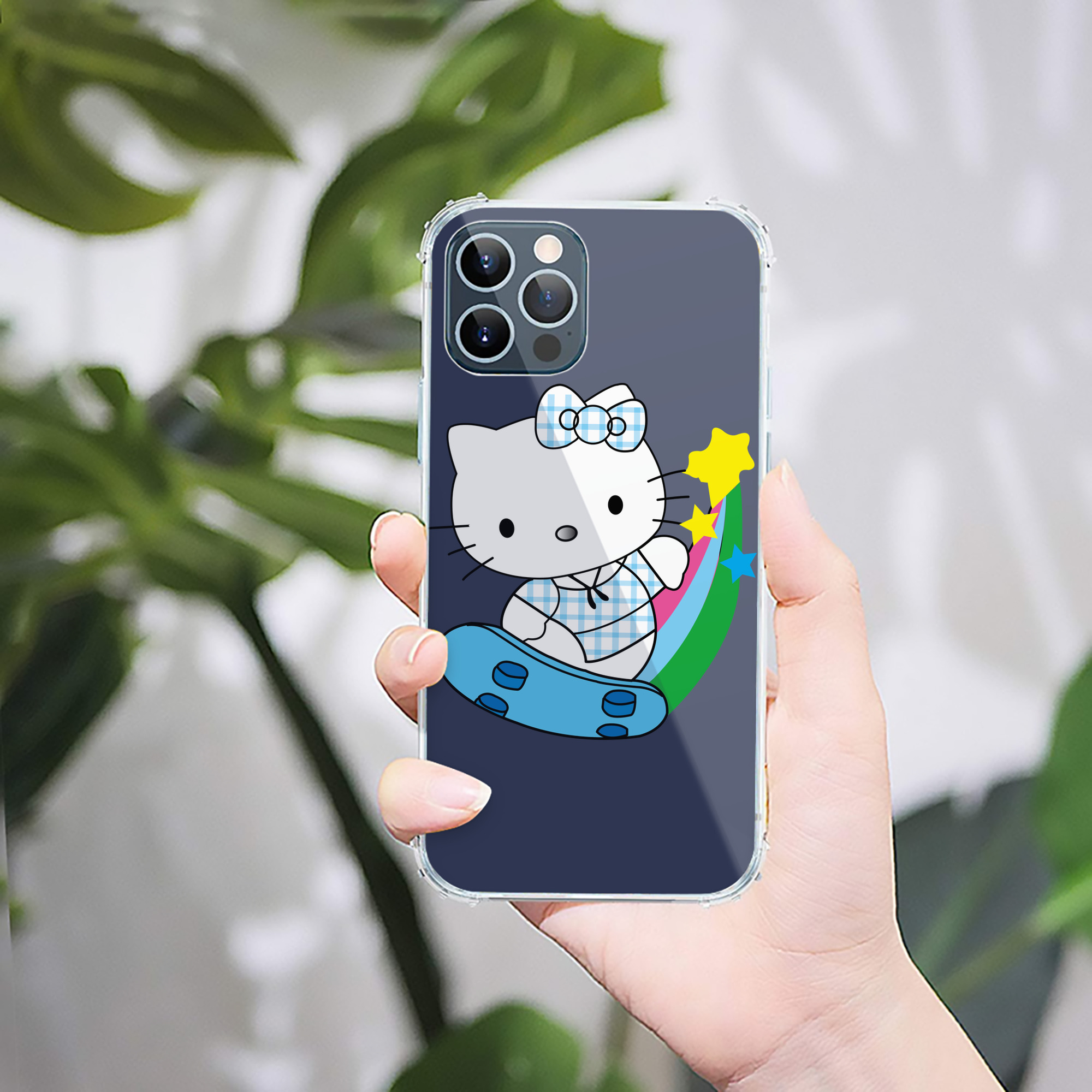 （画像用） Hello Kitty ハローキティ 【iPhone 12シリーズ対応】透明スマホケース（クリアソフトケース）